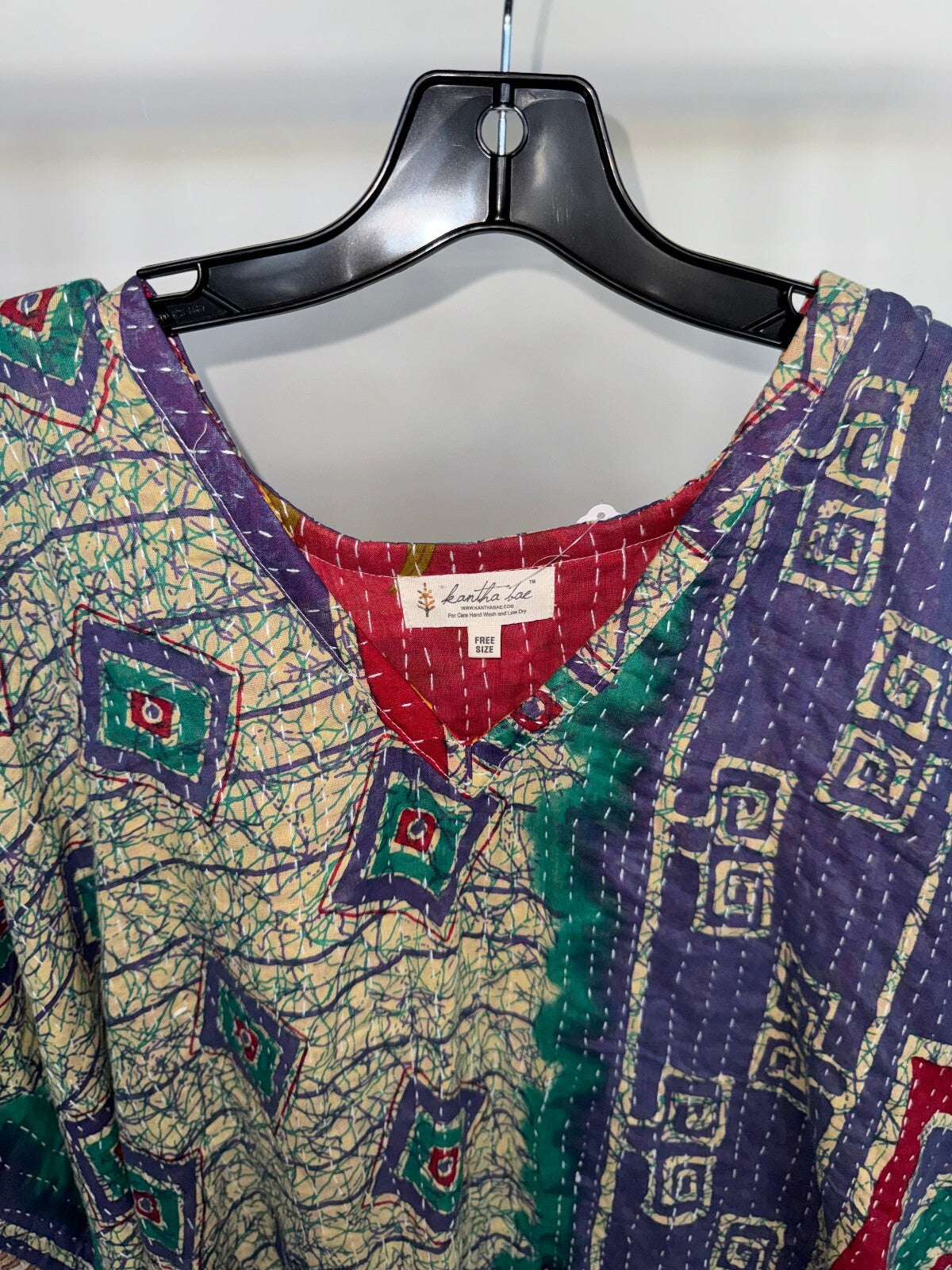 Kantha Bae Multilayered Tunic Dress, Free Size