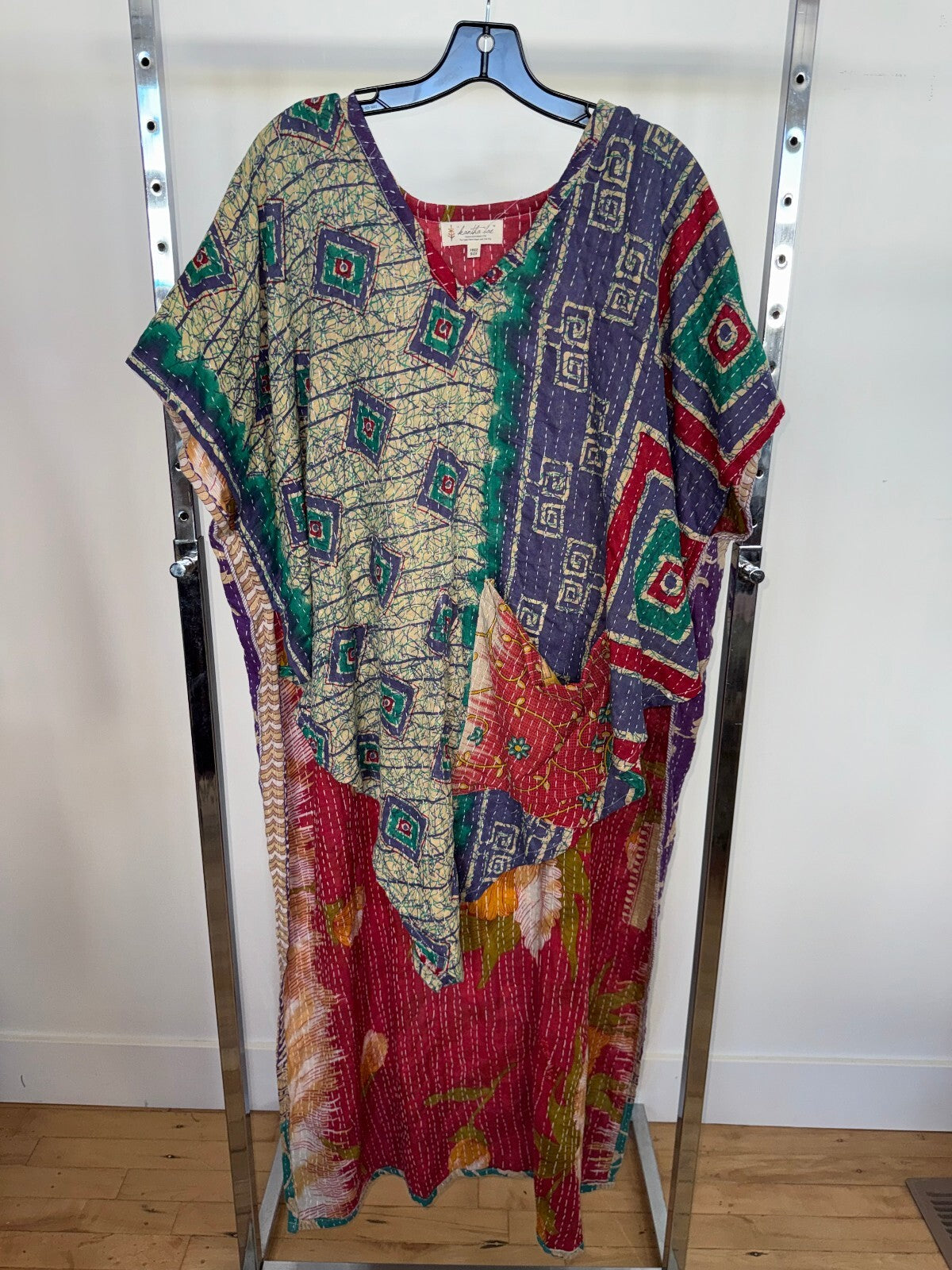 Kantha Bae Multilayered Tunic Dress, Free Size