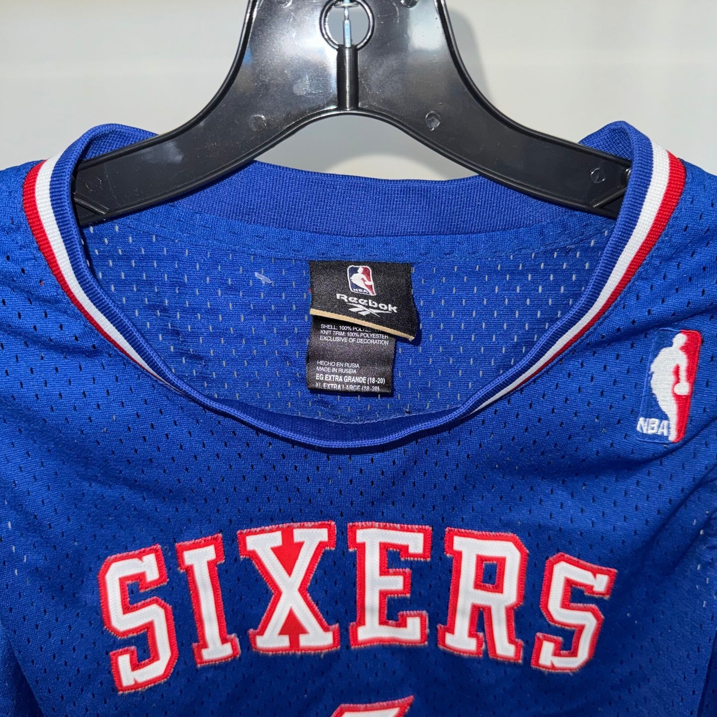 Philadelphia 76ers Julius Erving Jersey, size XL