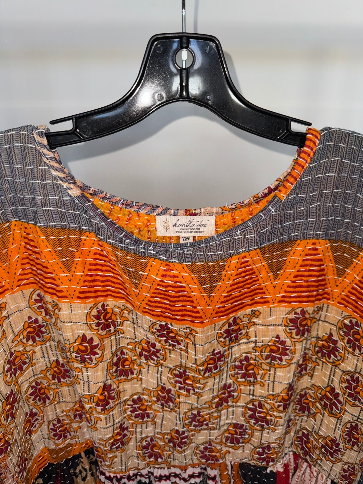 Kantha Bae Multipattern Tunic Dress, Free Size